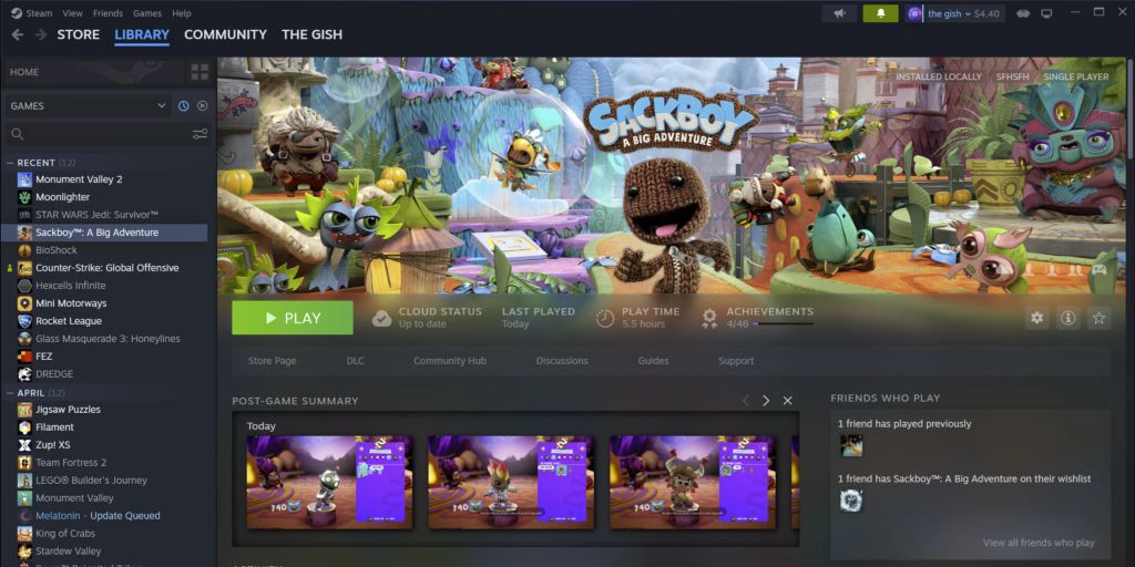 The Steam update brings a new look and new features