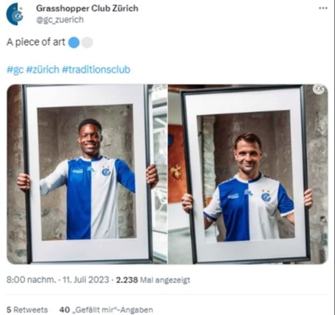 GC nennt sein neues Dress ganz unbescheiden: «Ein Stück Kunst!» GC