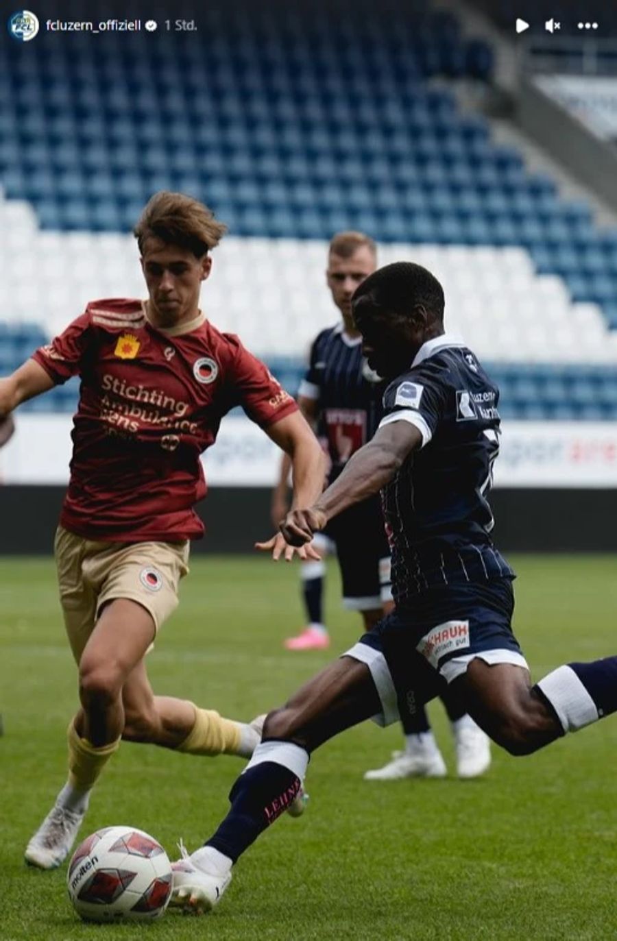 Neuzugang Teddy Okou im Einsatz für den FC Luzern.