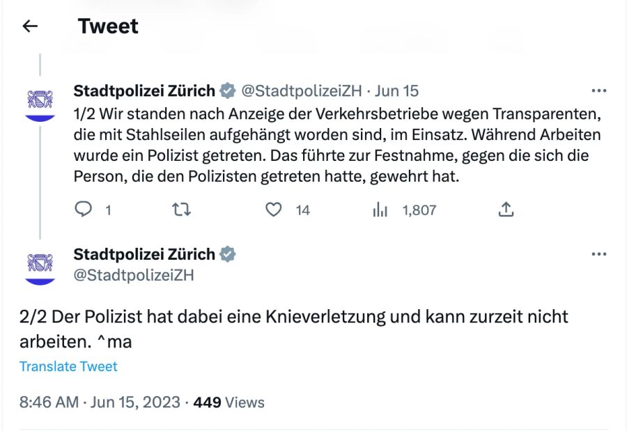 Polizei Zürich