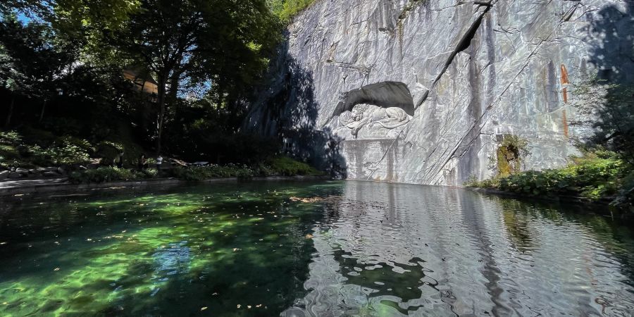 Das Löwendenkmal in der Stadt Luzern.