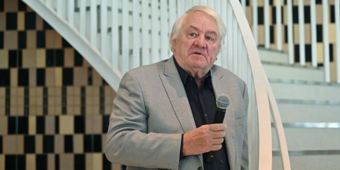 Hasso Plattner, Mitbegründer des IT-Unternehmens SAP und Mäzen, während einer Vorbesichtigung im «Das Minsk Kunsthaus in Potsdam». Hasso Plattner, Mitbegründer des IT-Unternehmens SAP und Mäzen, während einer Vorbesichtigung im «Das Minsk Kunsthaus in Potsdam».