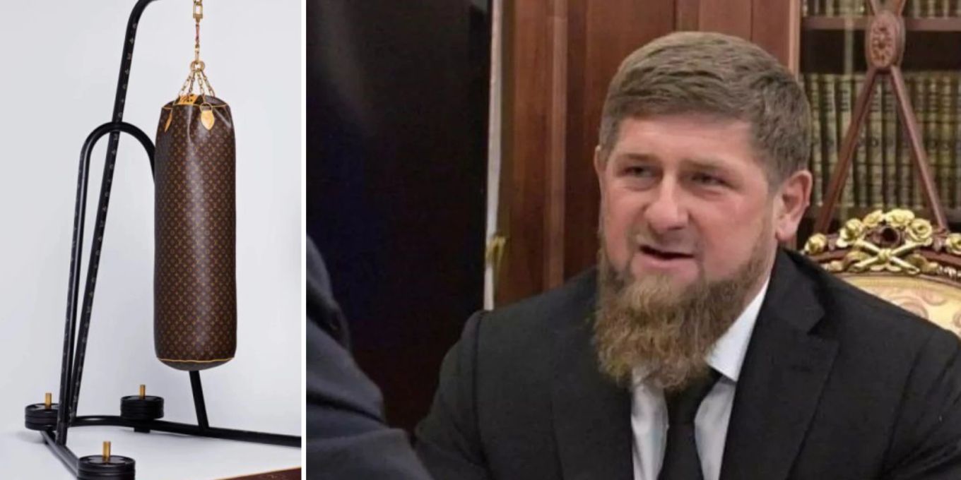 Ramsan Kadyrow übt an seltenem Boxsack von Karl Lagerfeld