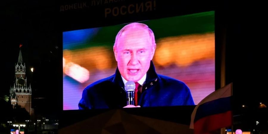 Russlands Präsident Wladimir Putin bei einer Ansprache