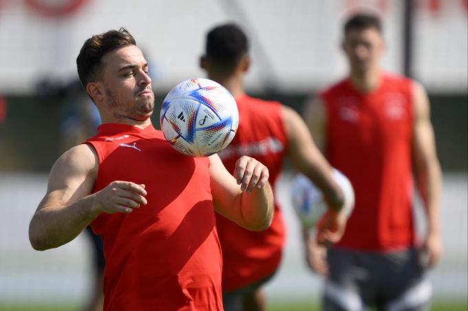 Xherdan Shaqiri im Training der Schweizer Nati vor dem Auftakt der WM 2022 in Katar. Schweizer Nati WM 2022