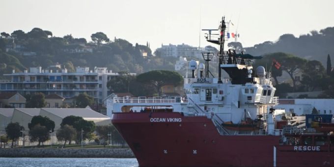 Die «Ocean Viking» bei der Ankunft in Toulon Die «Ocean Viking» bei der Ankunft in Toulon