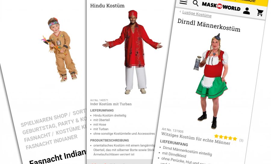 Fasnachtskostüm Hindu Dirndl Indianer