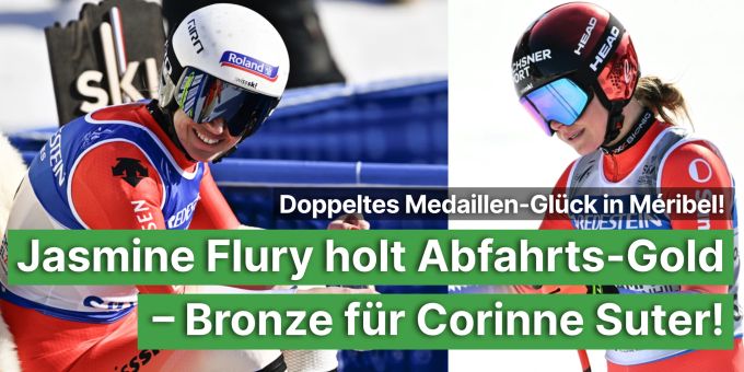 Doppelte Freude! - Jasmine Flury holt Abfahrts-Gold, Suter ist Dritte Doppelte Freude! - Jasmine Flury holt Abfahrts-Gold, Suter ist Dritte