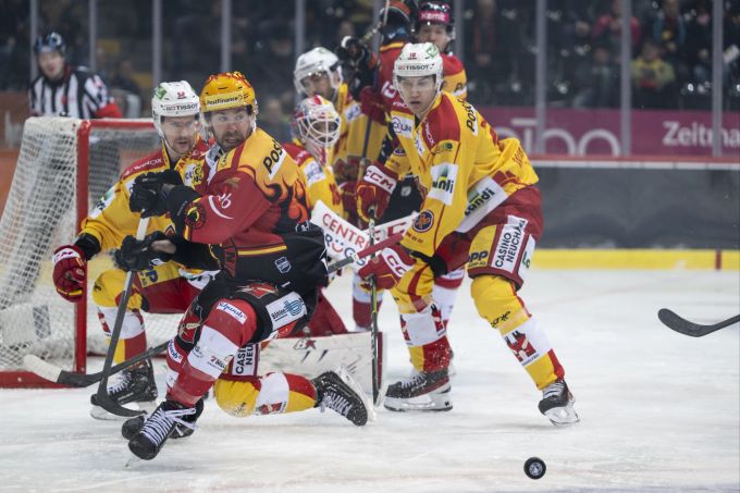 Christopher Di Domenico, Topskorer des SCB, im Spiel gegen Biel. SCB
