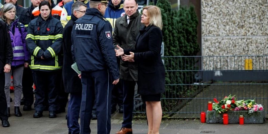 Bundesinnenministerin Nancy Faeser am Freitag in Hamburg