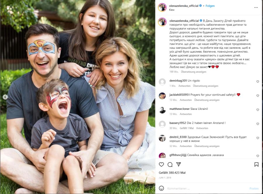 Ein Familienbild aus glücklicheren Zeiten: die Selenskyjs.