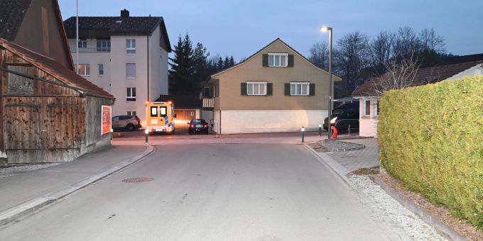 Unfallstelle Oberdorfstrasse in Zuzwil SG Unfallstelle Oberdorfstrasse in Zuzwil SG