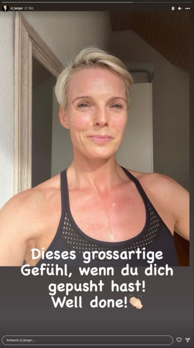 Vor nicht einmal einem Jahr wurde sie zum zweiten Mal Mami. Stéphanie Berger