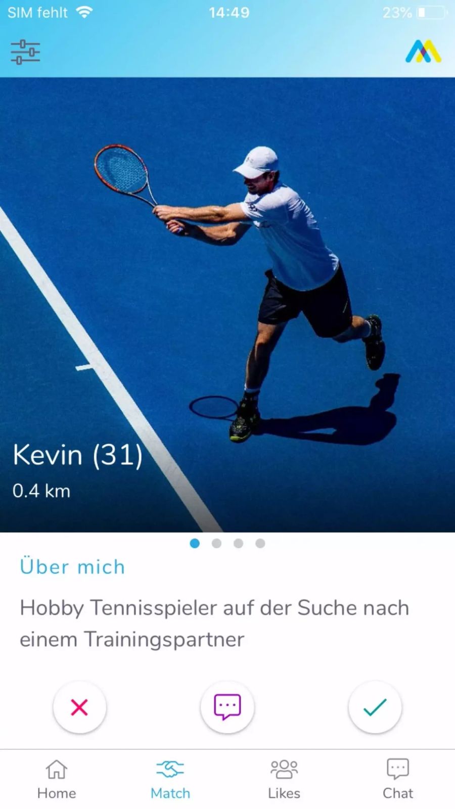 Sport App Tinder