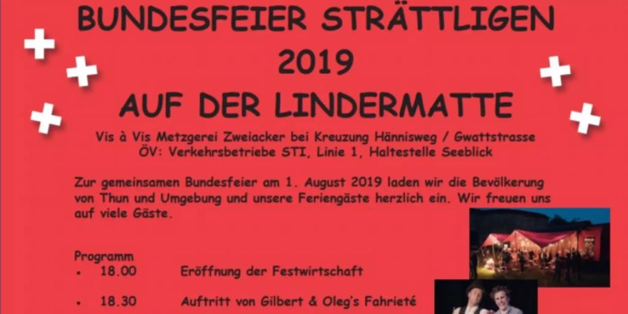 Offizielle 1. August-Feier auf der Lindermatte