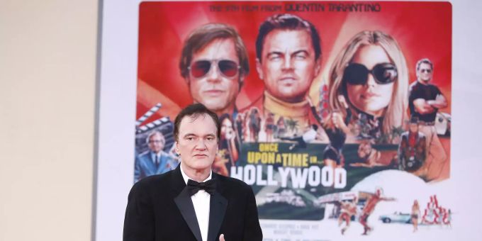 Quentin Tarantino vor einem Plakat für den Film 'Once Upon a Time in Hollywood' beim TCL Chinese Theatre in Hollywood (USA) am 22. Juli 2019. Foto: Nina Prommer Kill Bill - Volume 1