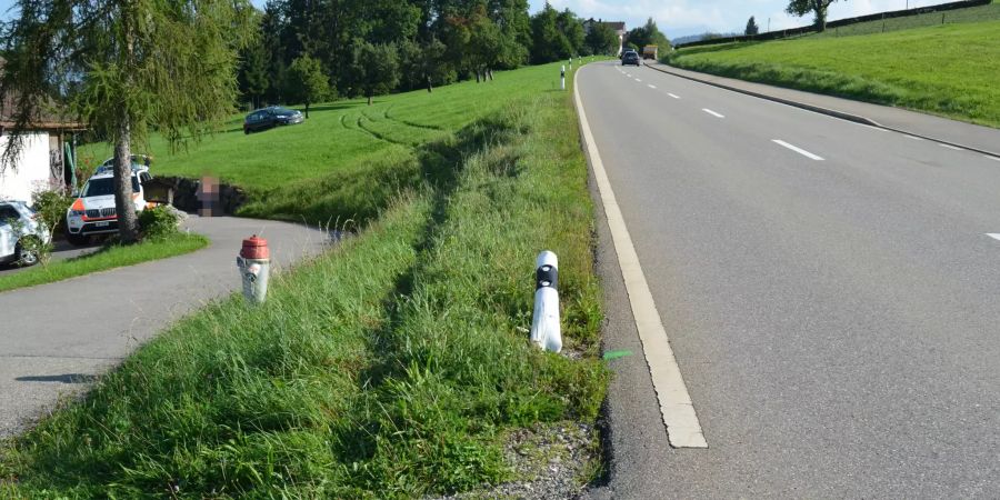 In Stein ist es zu einem Selbstunfall mit einem Auto gekommen.