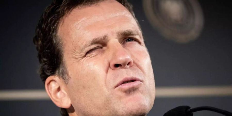 Oliver Bierhoff hofft auf eine baldige EM-Qualifikation der deutschen Nationalmannschaft. Foto: Christian Charisius