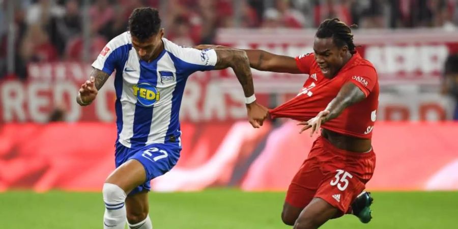 Renato Sanches (r) wurde gegen Hertha nur eingewechselt. Foto: Sven Hoppe