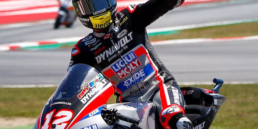 Grund zur Freude: Tom Lüthi ist neuer Leader in der Moto2-WM