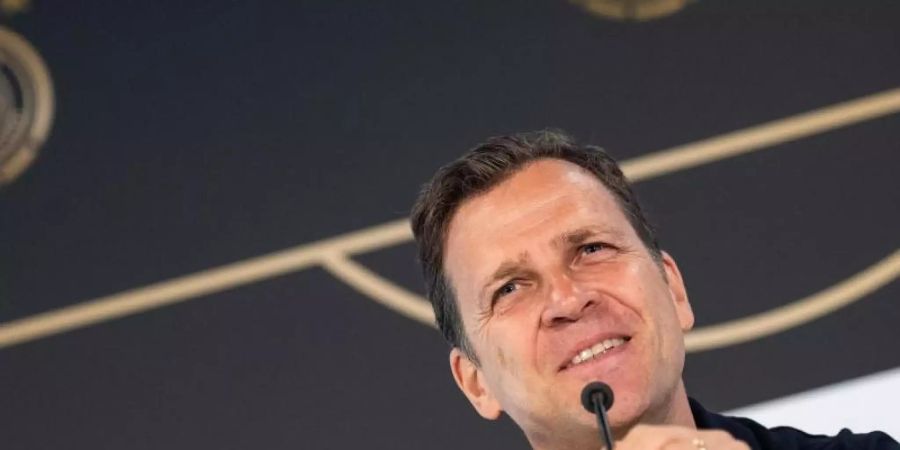 Sieht einen entspannten Bundestrainer Löw: DFB-Direktor Oliver Bierhoff. Foto: Marius Becker/dpa