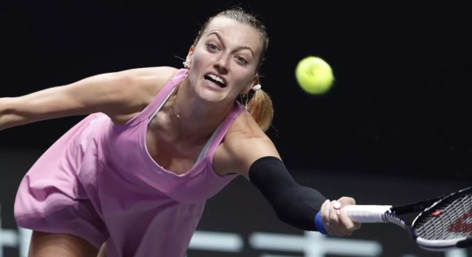 Petra Kvitova im Einsatz an den WTA Finals. Petra Kvitova