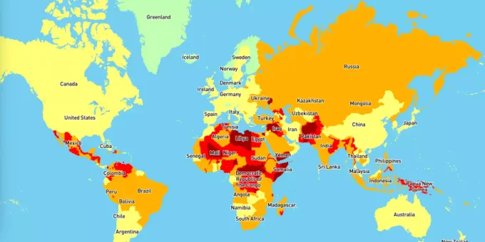 Travel Risk Map Afrikanische Lander Sollten Gemieden Werden