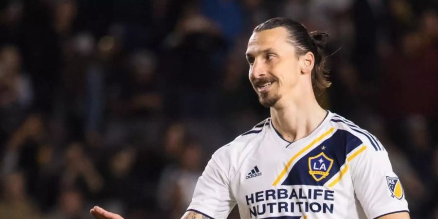 Steht mit LA Galaxy in der zweiten Runde der MLS-Playoffs: Zlatan Ibrahimovic. Foto: Joel Marklund/Bildbyran via ZUMA Press/dpa