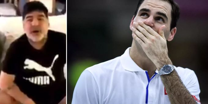 «Du bist der Grösste» - Diego Maradona rührt Roger Federer zu Tränen