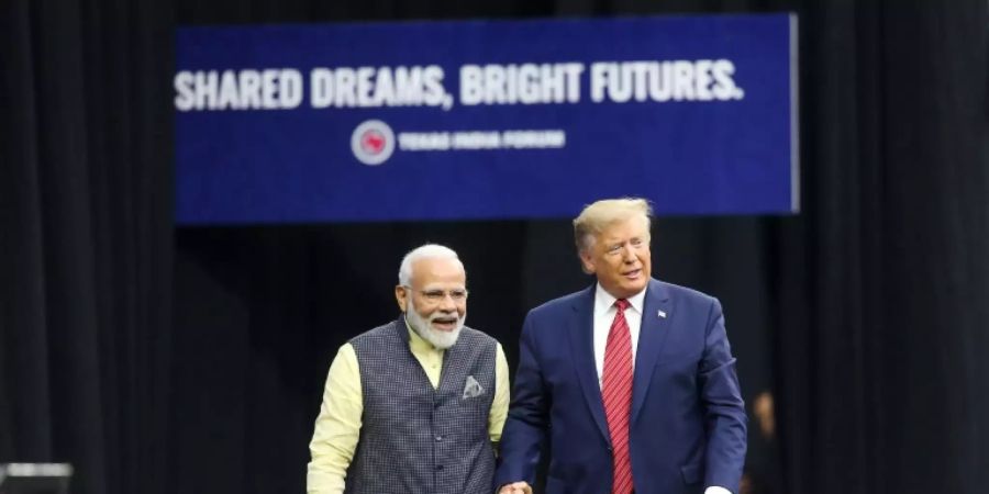 Modi (l.) und Trump in Houston