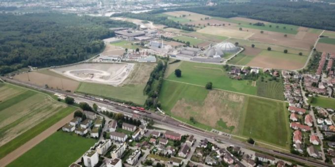 Das Bahnhofgebiet Möhlin – Rheinfelden im Fricktal. möhlin