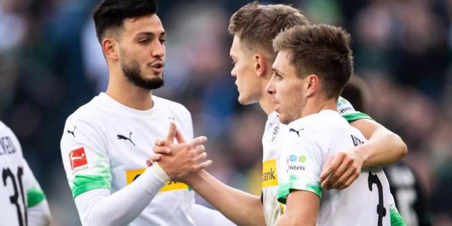 Patrick Herrmann traf doppelt für Mönchengladbach. Foto: Marius Becker/dpa