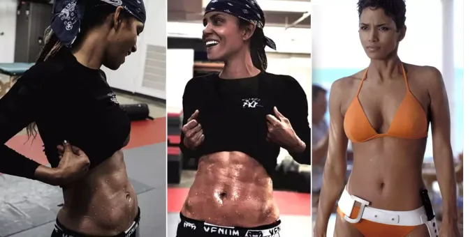 Image result for halle berry six pack
