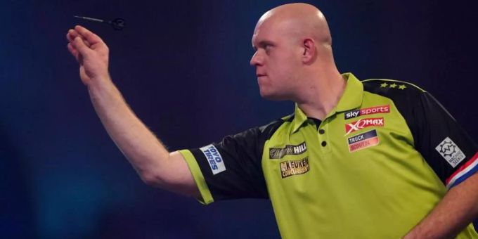 Michael van Gerwen möchte erneut Darts-Weltmeister werden. Foto: Tess Derry/PA Wire/dpa Michael van Gerwen möchte erneut Darts-Weltmeister werden. Foto: Tess Derry/PA Wire/dpa