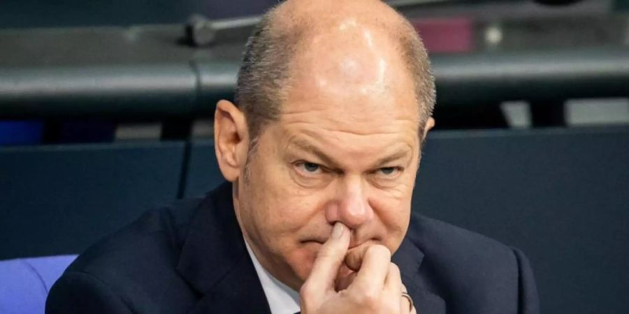 Bundesfinanzminister Olaf Scholz Ende letzter Woche während einer Debatte im Bundestag. Foto: Michael Kappeler/dpa