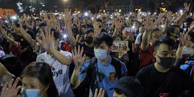 Seit mehreren Monaten demonstrieren Aktivisten in Hongkong für mehr Demokratie. hongkong proteste