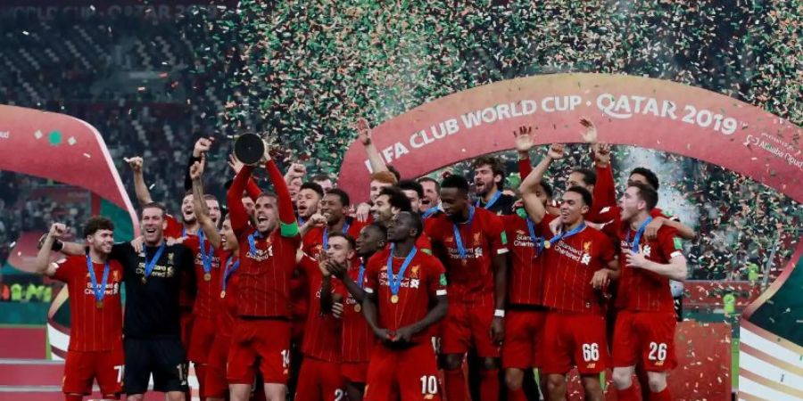 Liverpools Spieler feiern den Gewinn der Club-WM. Foto: Adam Davy/PA Wire/dpa