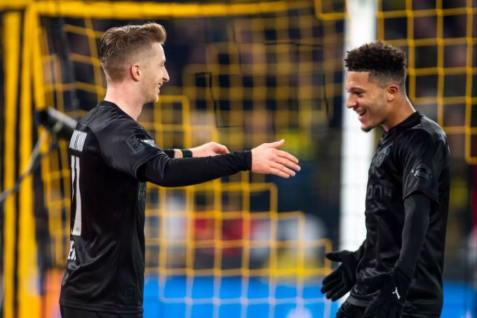 Wie ergänzt Erling Haaland Dortmunds Angriff mit Marco Reus (l.) und Jadon Sancho (r.)? Borussia Dortmund