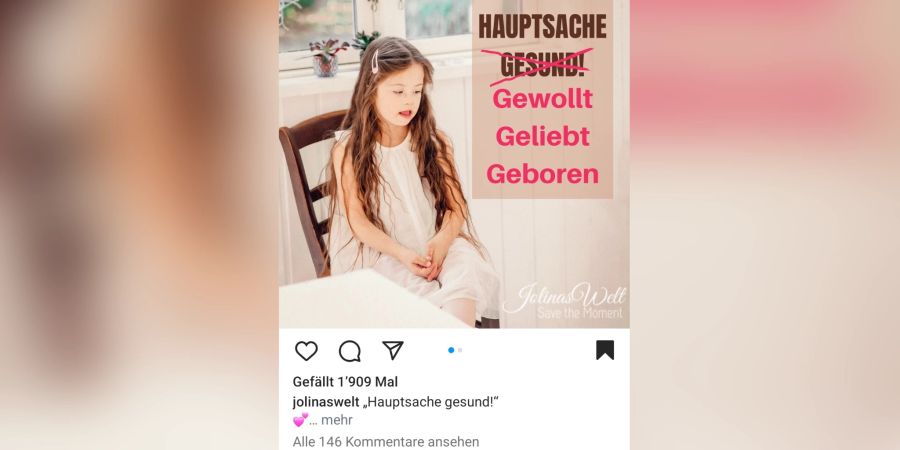 Auf Instagram schreibt eine Mutter eines Kindes mit Downsyndrom, was man statt «Hauptsache gesund» sagen sollte.