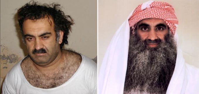 Beide Bilder sollen Chalid Scheich Mohammed zeigen: Kurz nach seiner Festnahme im Jahr 2003 (l.), und 2009 im Straflager Guantánamo. (Archivbild) Chalid Scheich Mohammed