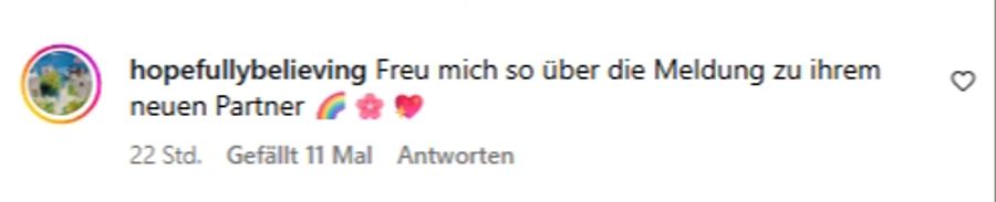 Eine weitere Nutzerin freut sich sehr über die Neuigkeiten. (Screenshot)