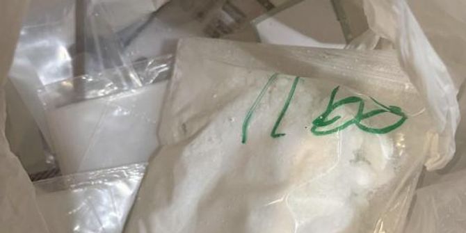 Kokain und Verpackungsmaterial
