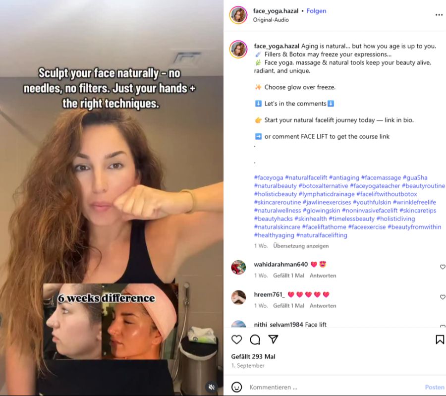 Etliche Influencer posten auf Instagram ihre Gesichtsmassage-Routinen und zeigen erstaunliche Vorher-Nachher-Bilder.
