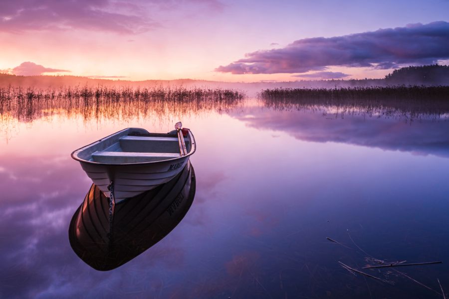 boot auf schwedischem see
