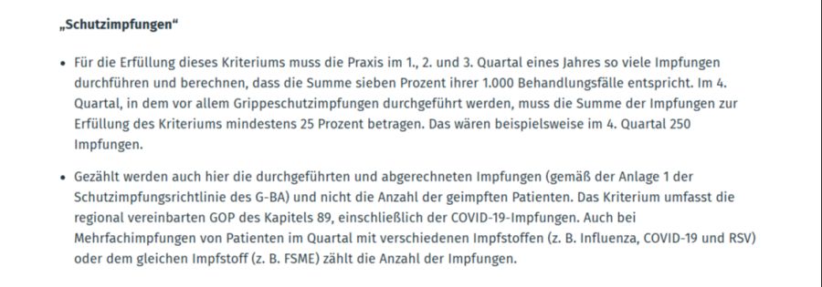 Zu den zehn Kriterien der neuen Vorhaltepauschale gehört auch die Impfquote.
