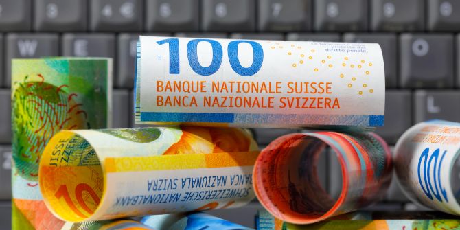 Schweizer Franken Tastatur Geld