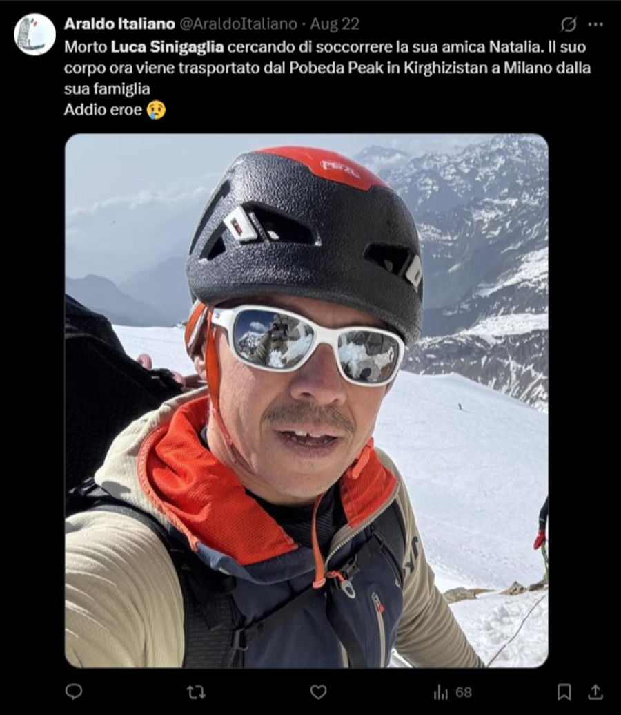 Ein italienischer Bergretter verstarb bei einem Versuch. Nun werden die Bergungsversuche eingestellt.