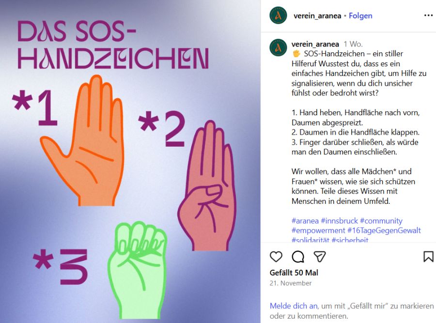 Dank dem SOS-Handzeichen eines sechsjährigen Mädchens wurden die Beamten auf eine heikle Situation aufmerksam gemacht.