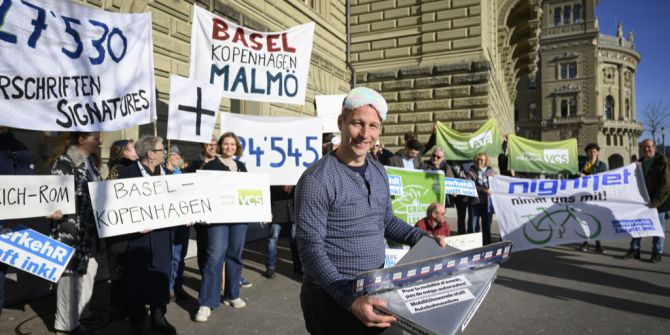 Nachtzug Petition Übergabe