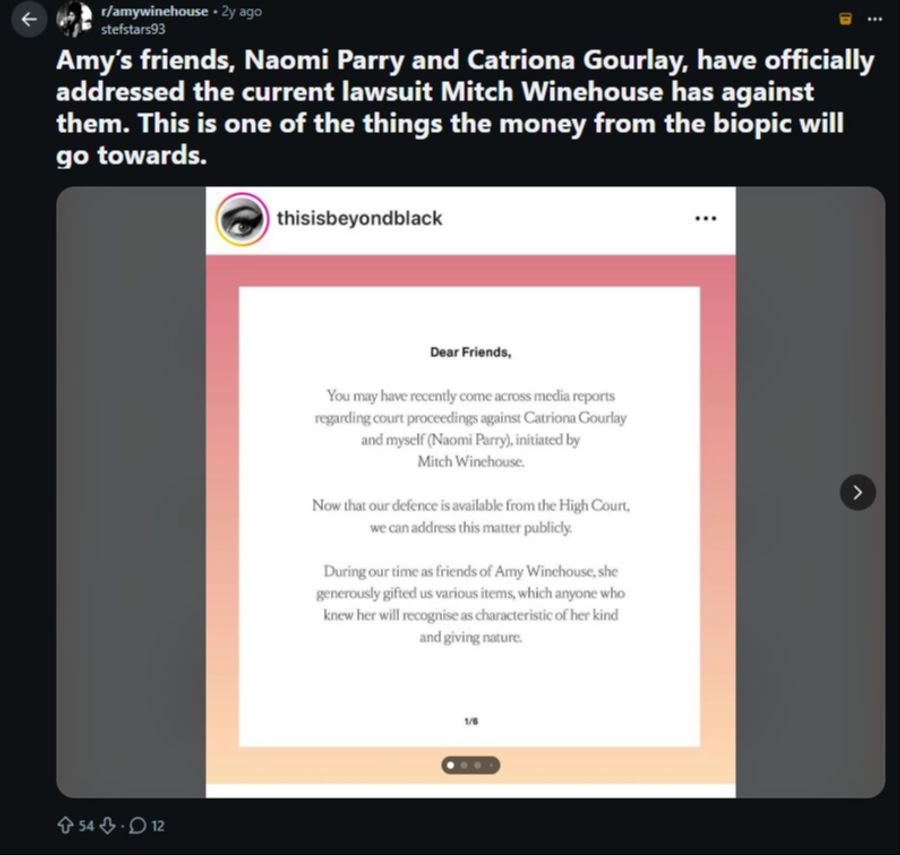 Amy Winehouse Mitbewohnerin story